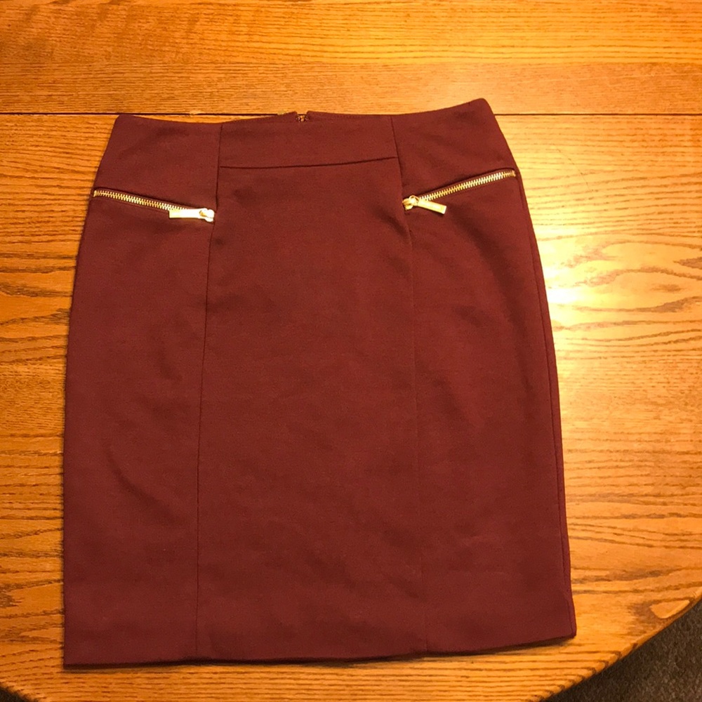 Michael Kors Maroon Skirt